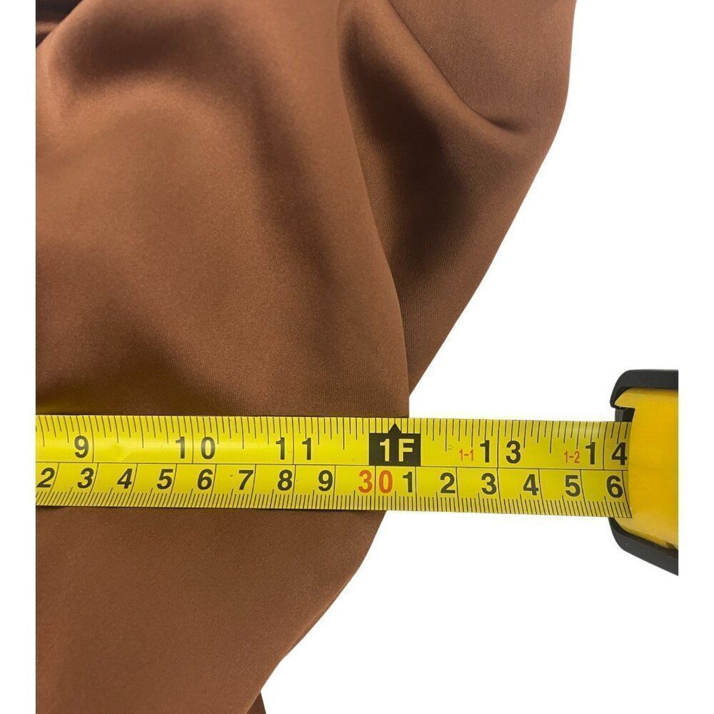 Zara Women Dress XS Maxi Brown Bow Satin Effect Sleevleess 8999/331 NWT - Picture 13 of 15